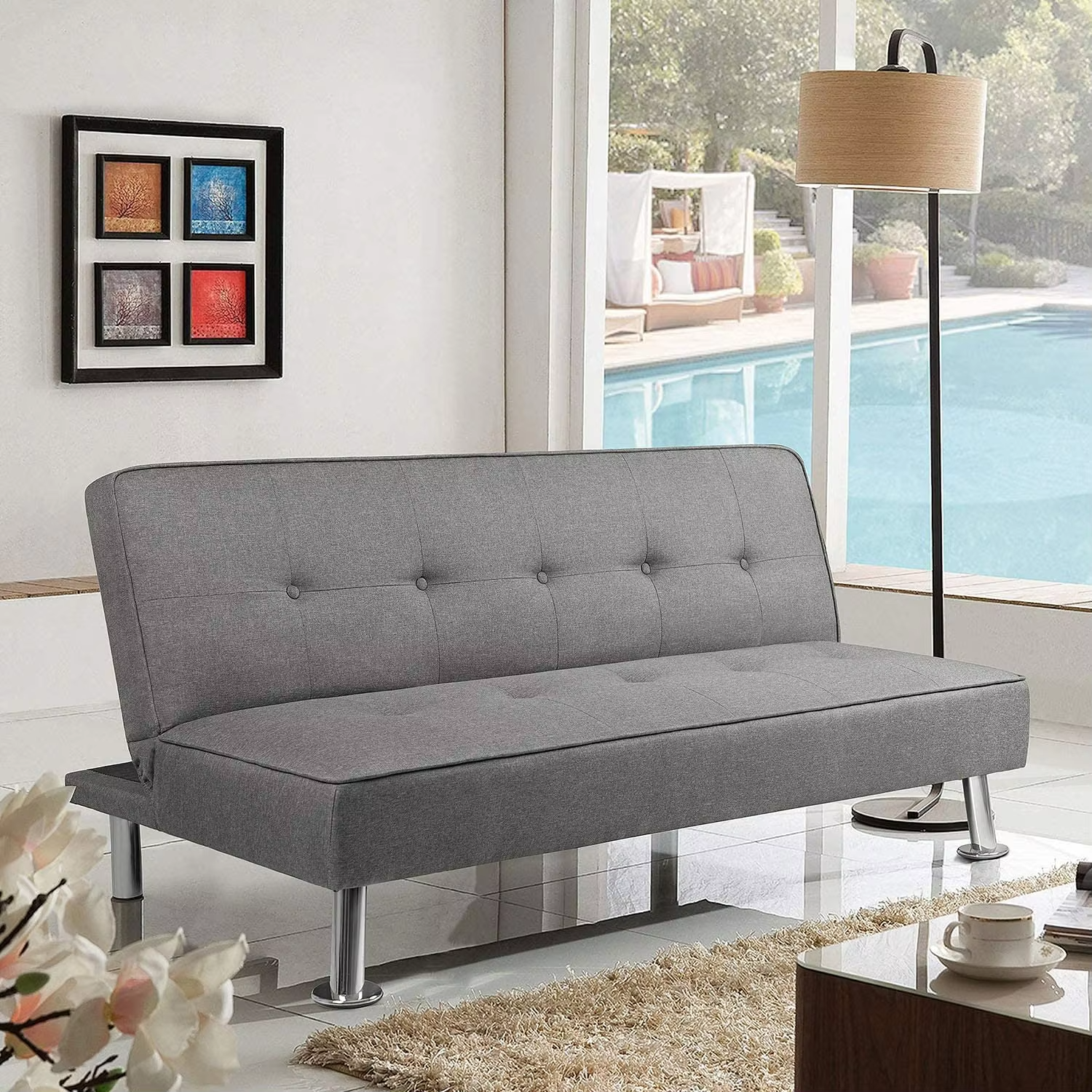 black leather corner sofa bed