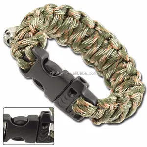 Factory Direct Multi Tool Army Nylon Diy 550 Paracord Cord Survival Plastic Bracelet