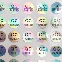 DealzEpic-QC Étiquettes laser rondes autocollantes en plastique imperméables certifiées QC