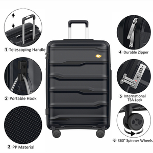 Valigia MGB da Cabina Rigida con Ruote, Leggera, Girevole, con Serratura TSA, Grande e Espandibile per Viaggi - Product Image 3