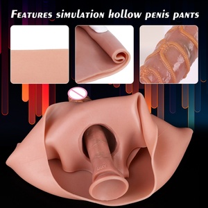SXXY Hollow <b>Dildo</b> Pants Penis Enlargement Extender Pants Silicone Harness Couples Sex Pleasure Penis Extender Cover Cock Sheath - Product Image 4