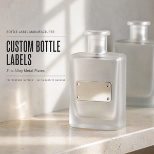 Etiquetas Redondas de Metal de Aleación de Zinc con Logotipo Personalizado al por Mayor, Grabadas en Espejo, para Fabricantes de Botellas de Aceites Esenciales, OEM, ODM, MOQ - Product Image 5
