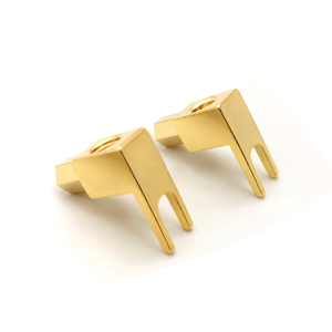 Conector de banana chapado en oro de 24K A Adaptador de pala, Conector de cable de altavoz tipo tornillo de 4mm para amplificador HIFI, cine en casa, sistema PA - Product Image 4