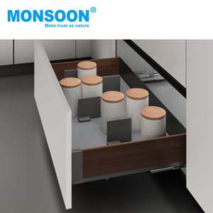 Vente chaude en alliage d'aluminium tirer tiroir panier cuisine stockage garde-manger organisateur support plaque froide pulvérisation poudre matériel de cuisine - Product Image 2