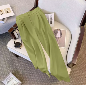 Pantaloni da Completo <span class=keywords><strong>a</strong></span> Vita Alta e <span class=keywords><strong>Gamba</strong></span> <span class=keywords><strong>Larga</strong></span> per Donna, Stile Casual Elegante e Slim per Primavera/Estate - Product Image 6