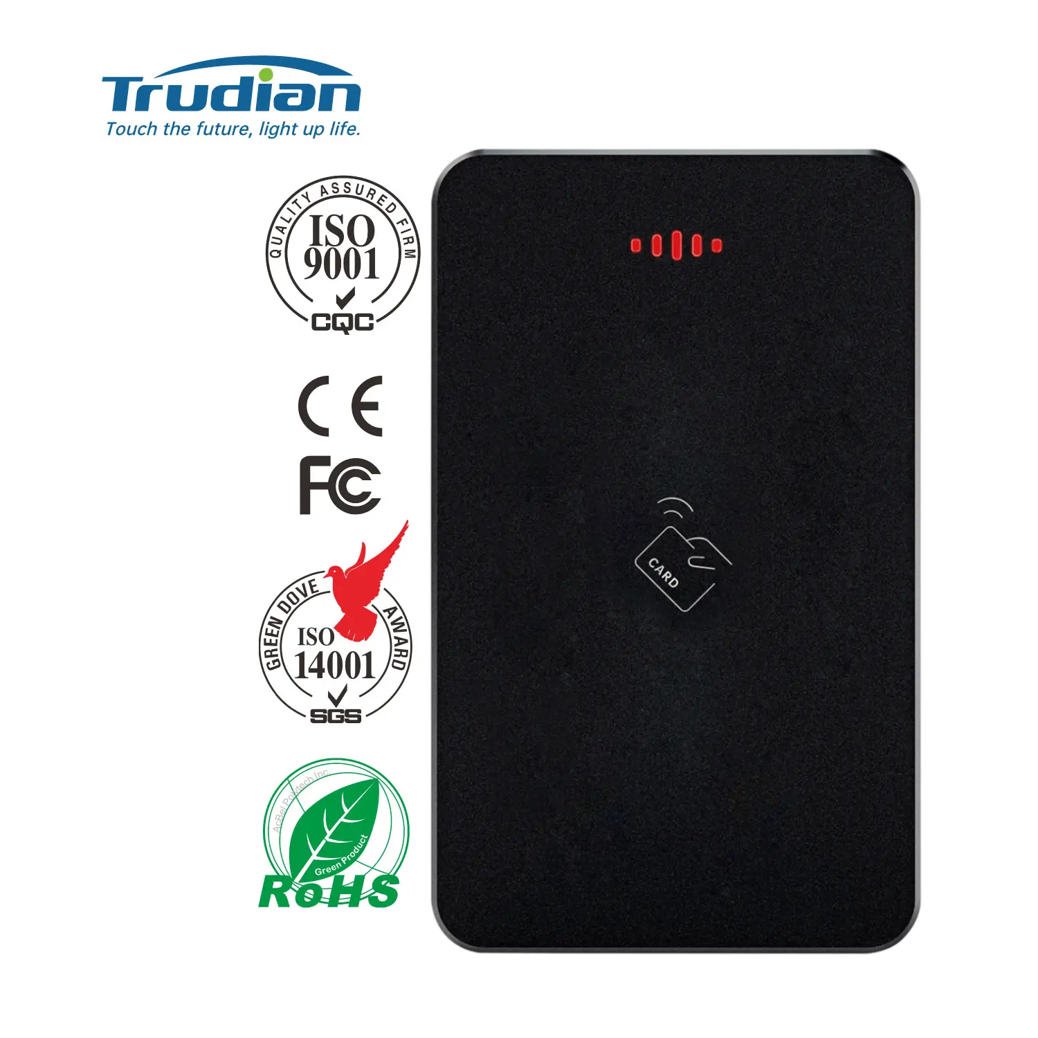 Trudian 7 dias de amostragem RFID Reader OEM ODM Logotipo personalizável Sistema de controle de acesso IP Net Controle de acesso