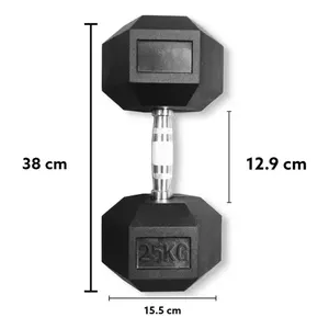 Infinity esagonale 25kg in ghisa Mancuerna Logo personalizzato attrezzature da palestra per le braccia Fitness per uso domestico - Product Image 1