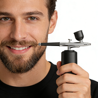Kit d'aérographe professionnel pour le maquillage masculin, la barbe, la teinture - Pulvérisateur anti-obstruction, marque privée