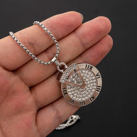Vente en gros mode simple titane acier clavicule lapin colliers cool Hip Hop montre mauvais lapin collier pour hommes femmes