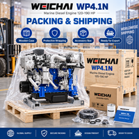 Moteur diesel marin SCDC Weichai WP4.1N 120HP-190HP à rampe commune pour propulsion de bateaux et yachts de passagers