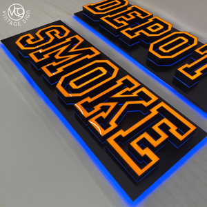Custom segno tabaccheria LED lettera LOGO fumo impermeabile all'aperto tabacchiera LOGO del negozio di fumo LOGO Business Front segno con l'alta qualità - Product Image 4