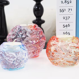 Cristal Goutte Colle Résine Époxy Hockey Sur Glace Bougeoir Sphère Irrégulière Aromathérapie Bougeoir Miroir Silicone Moule - Product Image 1