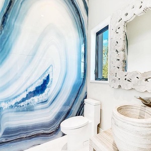 Artificial <span class=keywords><strong>de</strong></span> Semi <span class=keywords><strong>piedra</strong></span> preciosa <span class=keywords><strong>de</strong></span> ágata azul pared decoración <span class=keywords><strong>de</strong></span> vidrio <span class=keywords><strong>de</strong></span> - Product Image 2