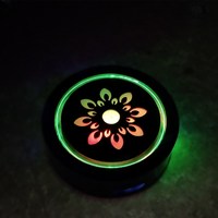 Vente en gros 12 pouces narguilé rond LED lampe Laser base narguilé shisha lumière LED tasse plate bouteille base LED