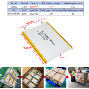 Литиевая аккумуляторная батарея полутвердотельного типа повышенной емкости 3500 мАч для ноутбуков, настраиваемая под напряжения 3.2В, 3.6В, 3.7В, 3.8В, 3.85В, 4.2В, 4.35В, 4.4В - Product Image 2