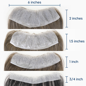 Franges pour hommes, toupet naturel <span class=keywords><strong>avec</strong></span> <span class=keywords><strong>frange</strong></span>, ligne frontale en pu, <span class=keywords><strong>cheveux</strong></span> humains indiens, offre spéciale - Product Image 2