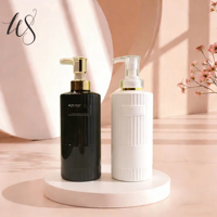 Flacons de shampoing, gel douche, masque capillaire, lotion et soin capillaire à rayures verticales de 500 ml et 750 ml, directement de l'usine
