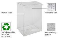 Boîte en plastique dur transparent personnalisé emballage de jouets en vinyle étui de protection de boîte de jeu