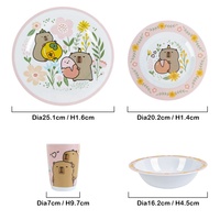 Tasse en mélamine incassable sans BPA Bestwares, motif ours mignon imprimé intégral, vaisselle colorée et écologique pour enfants et adultes