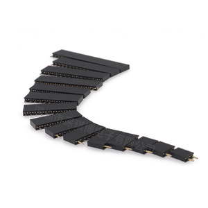 Connecteur femelle à rangée unique Shen Qibo 2,54 mm, 1x2 à 1x40 broches, matériau PBT pour produits numériques 3C - Product Image 1