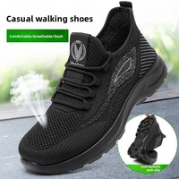 Nouvelles baskets décontractées respirantes en tissu tissé pour hommes, style Old Beijing, antidérapantes, à semelle souple, chaussures de marche pour papa en coton