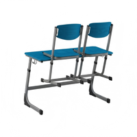 Ensemble de mobilier scolaire pour salle de classe à deux places, chaises et tables d'école