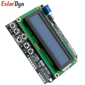 1602 LCD Keyboard Shield LCD1602 LCD 1602 Módulo de pantalla para Ardruino ATMEGA328 ATMEGA2560 Raspberry <span class=keywords><strong>Pi</strong></span> UNO Pantalla azul - Product Image 6