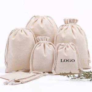 Custom Cotton Canvas Velvet Drawstring Bag Eco-friendly Reusable Garment Storage and Shoe Dust Packaging with Custom Logo Print - Product Image 2