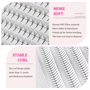Hot bán pointy cơ sở SP C D M L Curl sai lụa Mink khối lượng PREMADE Fan lông mi EVA sợi mắt nhọn cơ sở lông mi mở rộng - Product Image 4