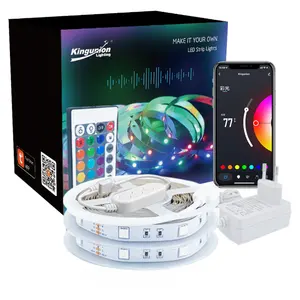 ไฟเส้นอัจฉริยะพร้อม Alexa Music Gaming Light,ไฟสาย LED Tuya Sync Box 5050 3ม. 5ม. 10ม. TV Wifi RGB RGBIC