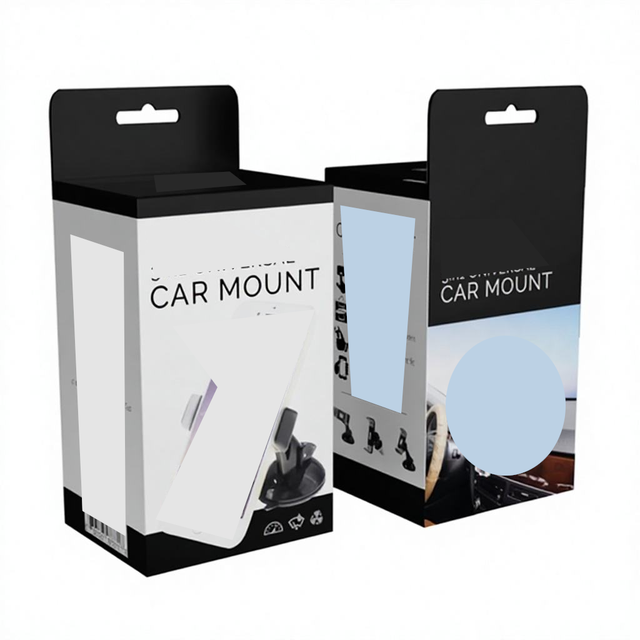 Custom Small Electronics Waterproof Packaging Folders | Sponge Lined Paper Box with Matt Lamination & Embossing for Mobile Stand