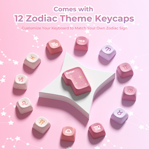 XVX Keycaps Thème du Zodiaque Sublimation par Teinture PBT Ensemble de Keycaps 133 Touches Personnalisé Mignon Clavier Mécanique - Product Image 2