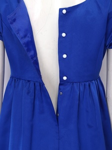 Robe de bal Empire en satin à col carré et manches bouffantes pour femme, longueur ras du sol, idéale pour les spectacles de théâtre, les bals et les costumes d'époque, sur mesure - Product Image 4