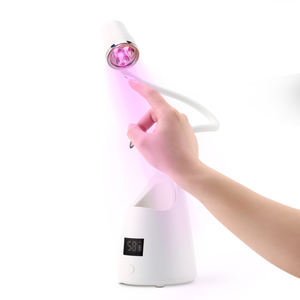 Nueva Lámpara <span class=keywords><strong>de</strong></span> Uñas UV LED <span class=keywords><strong>de</strong></span> Escritorio <span class=keywords><strong>de</strong></span> 18W, Giratoria 360°, Inalámbrica, Recargable, para Uso Doméstico <span class=keywords><strong>con</strong></span> Almacenamiento <span class=keywords><strong>de</strong></span> Silicona - Product Image 2