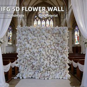 Rouleau de mur végétal artificiel 5D effet naturel 8x9 pieds, ornement pour jardinage domestique et événements de mariage - Product Image 4