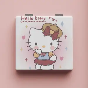 Dikiş Hello Kitty kids mi melodi Merry noel hediyesi çocuklar için bayan özel cep küçük ayna makyaj aynası