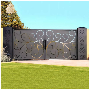 Tùy Chỉnh Sơn Bột Nhôm Cổng Thiết Kế Vườn Nhôm Hàng Rào Và Cổng Ngoài Trời Mới Nhất Cắt Laser Cổng Chính - Product Image 3