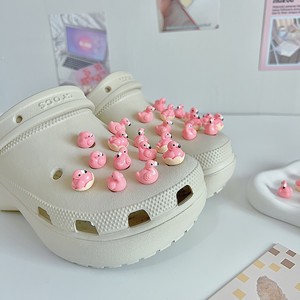 Niedliche 3D Rosa Flamingo Schuh-Charms DIY Harz-Tier-Schuhdekorationen Luxus-Clog-Accessoires für Damen Mädchen Sandalen-Ornamente - Product Image 6
