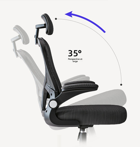 Chaise de bureau ergonomique moderne et élégante avec fonction bascule, dossier haut en maille respirante, chaise de direction économique - Product Image 5