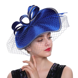 Boutique Mujer Elegante Kentucky Derby Iglesia Boda Fascinator Sombrero con velo, Rhinestone Royal <span class=keywords><strong>Ascot</strong></span> Headwear - Product Image 5