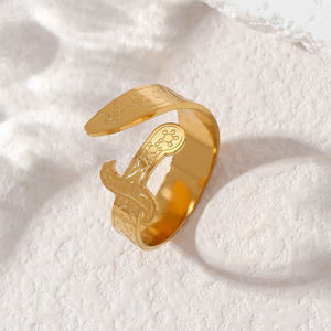 Regalo per l'Eid al-Fitr: Spada Zulfiqar Curva Placcata in Oro 18K per la Setta Shi'ite, Gioiello Impermeabile in Acciaio Inox 316 - Product Image 2