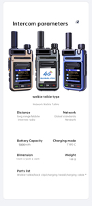 <span class=keywords><strong>Radio</strong></span> avec carte SIM POC 4G personnalisée pour les voyages internationaux, étanche IPX6, communication réseau, interphone, talkie-walkie longue portée 5000 km - Product Image 6