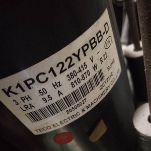 Compresor Scroll Teco K1PC072QZBL S R22 208-230V 60/50Hz para Refrigeración - Product Image 3