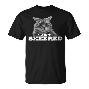 Camiseta Fearless Feline I Ain't Skeered para amantes de los gatos - Product Image 2
