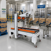 Machine de fermeture et d'étanchéité automatique de cartons, scelleuse de boîtes réglable pour ligne d'emballage de produits laitiers, yaourts, lait et fromages au Brésil
