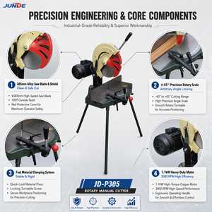 Machine de découpe manuelle rotative JD-P305 pour profilés en aluminium, découpe précise à 45 degrés pour la fabrication de fenêtres et de portes - Product Image 2