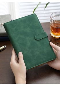 Carnet A5 en PU, couverture rigide, fermeture magnétique, agenda professionnel de haute qualité, bordure des pages huilée, logo personnalisé pour entreprise, cadeaux d'affaires - Product Image 2
