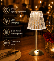 Lampe de table LED moderne en métal de haute qualité, à commande tactile, avec port Type-C, intensité réglable, alimentée par batterie, veilleuse pour salon, lumière chaude