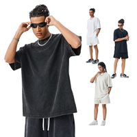 Camiseta para Hombre de 305 g/m², 100% Algodón, Diseño de Logotipo Personalizado, Camisetas Lisas de Alta Calidad, Camiseta Oversize con Hombros Caídos para Hombre