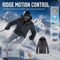 Veste de ski imperméable coupe-vent OEM pour hommes, en polyester avec doublure en polaire, veste d'hiver d'extérieur avec capuche, vêtement de mode